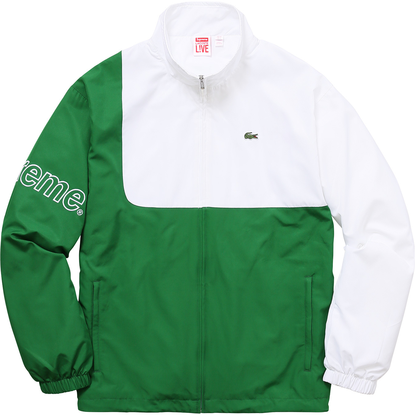 supreme x lacoste windbreaker