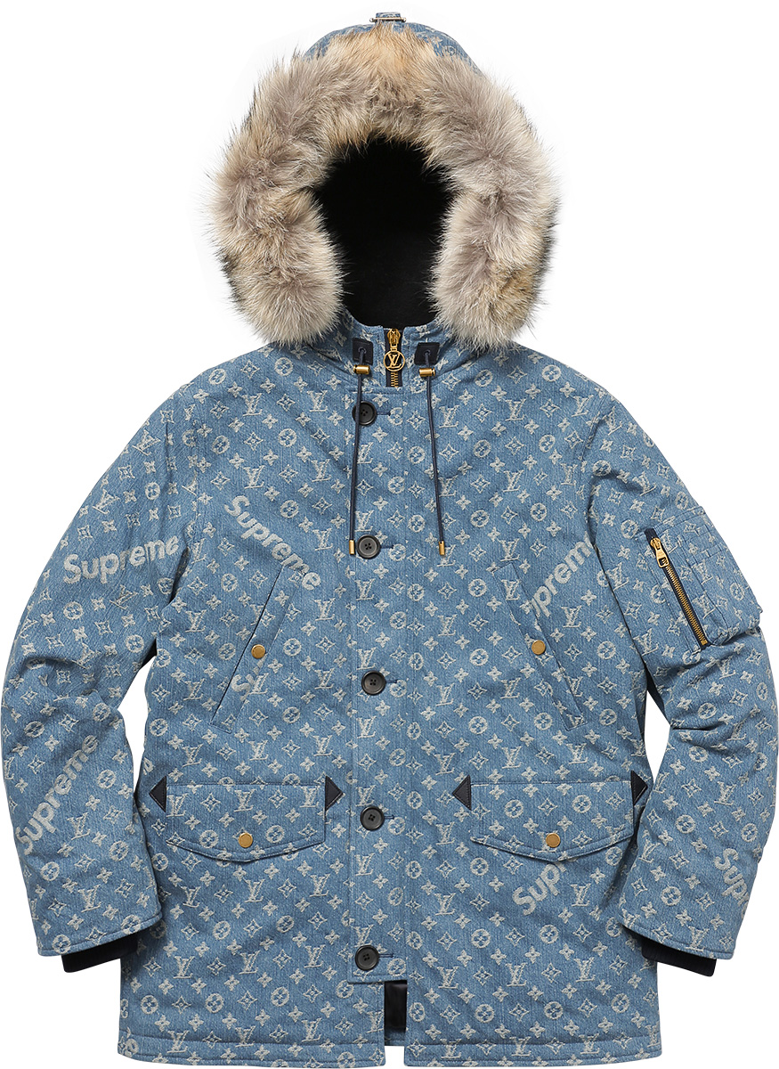 Supreme Louis Vuitton X Supreme Jacquard Denim (Camo) Chore Coverall Coat /  Jacket