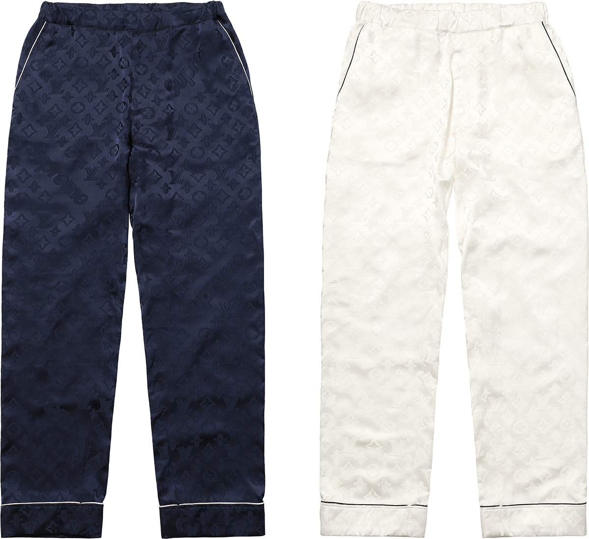 Louis Vuitton/Supreme Jacquard Silk Pajama Pant