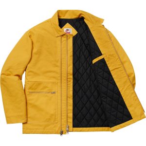supreme x nike double zip quilted work jacket
