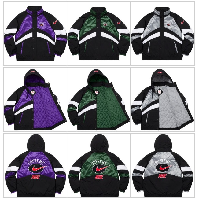 supreme nike hooded sport jacket purple