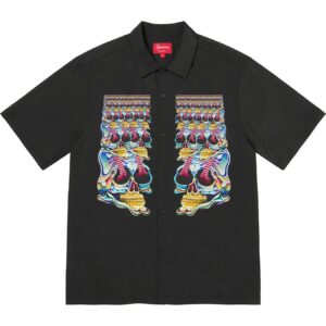 レア supreme 22aw skulls s/s shirt スカルプリント