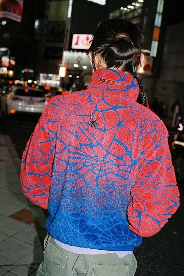 肩幅50cmSupreme Spyder Web Polar Fleece Jacket