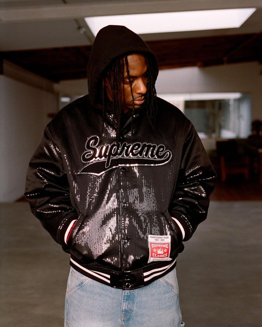 Supreme 23SS Canvas Clip Jacket BLACK M-