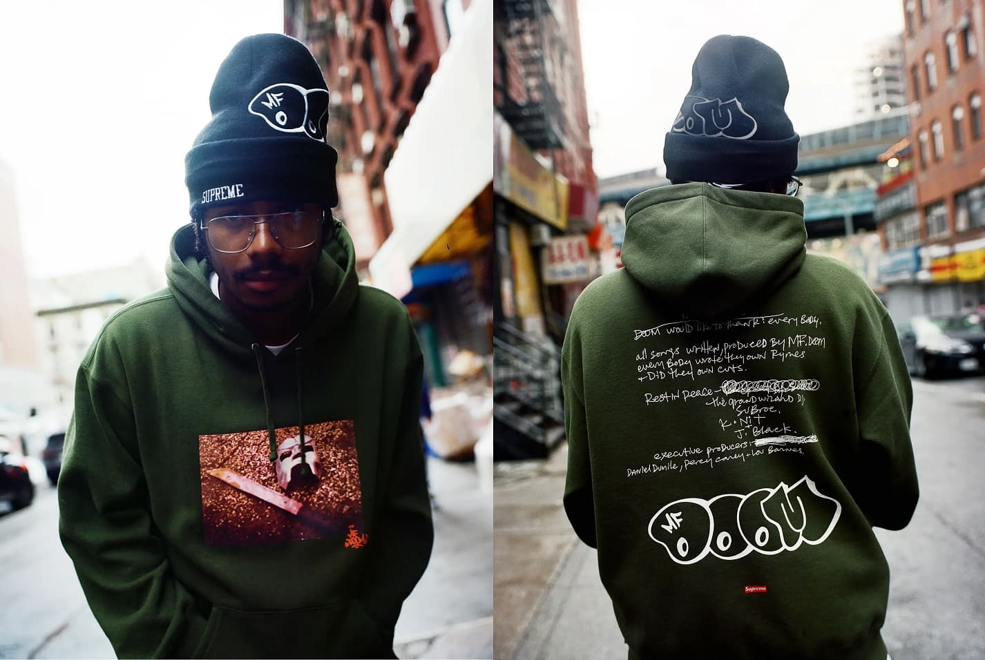 supreme MF Doom Hooded Sweatehirt 黒 Sサイズ