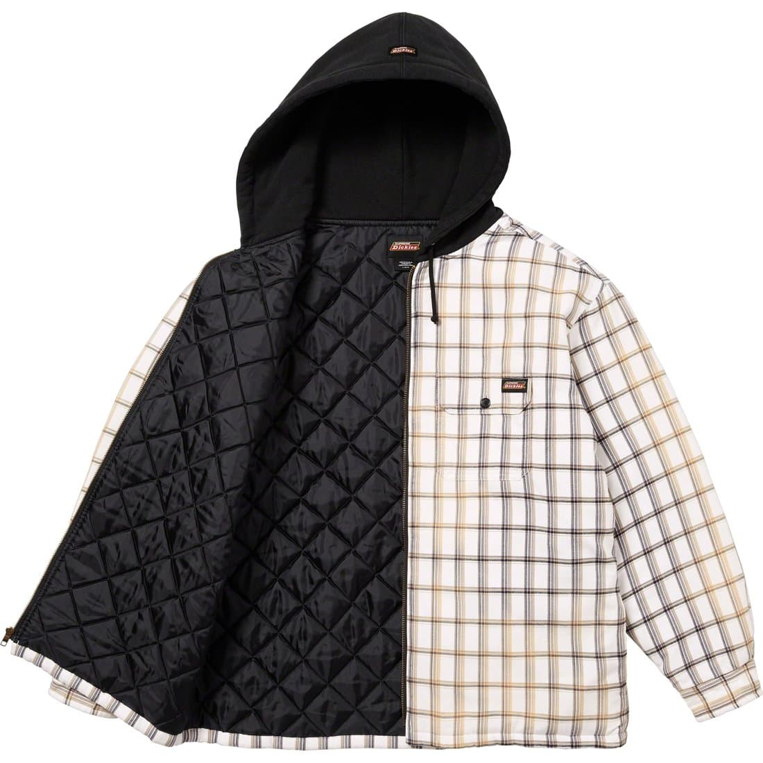 Dickies Plaid Hooded Zip Up Shirt